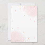 Teddy Bear Balloon Girl Barly Wait Baby shower Kaart (Achterkant)