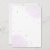 Teddy Bear Balloon Girl Barly Wait Baby shower Kaart (Achterkant)