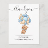 Teddy Bear Balloon Hartelijk dank Briefkaart (Voorkant)
