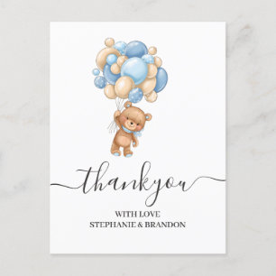 Teddy Bear Balloon Hartelijk dank Briefkaart