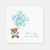 Teddy Bear Balloon Het is een Baby shower. Servet (Voorkant)