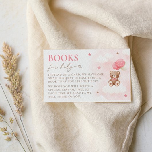 Teddy Bear Balloon Meisje Boeken voor Baby Kaart