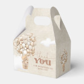 Teddy Bear Balloon Neutral Barly Wait Baby shower Bedankdoosjes (Voorkant Zijde)