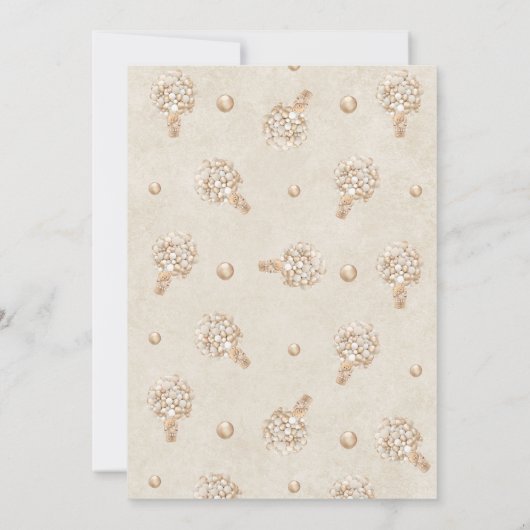 Teddy Bear Balloon Neutral Barly Wait Baby shower Kaart (Achterkant)