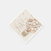 Teddy Bear Balloon Neutral Barly Wait Baby shower Servet (Hoek)