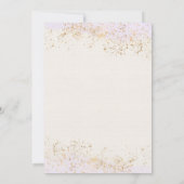 Teddy Bear Balloon Paars Barly Wait Baby shower Kaart (Achterkant)