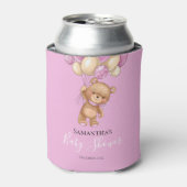 Teddy Bear Balloon PINK Koelbox Blikjeskoeler (Blikje Voorkant)