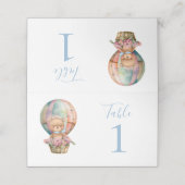 Teddy Bear Balloon Place Card Plaatskaartje (Buitenkant ongevouwen)