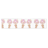 Teddy Bear Balloon Roze Short Table Runner Korte Tafelloper (Horizontaal)