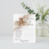 Teddy Bear Balloon wenst Baby (Staand voorkant)