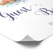 Teddy Bear Balloons Baby shower Gastenboek Poster (Hoek)