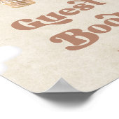 Teddy Bear Balloons Baby shower Gastenboek Poster (Hoek)