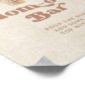 Teddy Bear Balloons Baby shower Mom-osa Bar Sign Poster (Hoek)