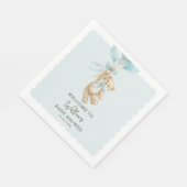 Teddy Bear Balloons Baby Shower Napkins Servet (Hoek)