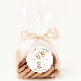 Teddy Bear Balloons Baby shower voor verdamping Ronde Sticker