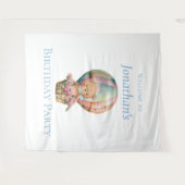 Teddy Bear Balloons Birthday achtergrond Wandkleed (Voorkant (horizontaal))