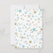 Teddy Bear Balloons Boy Baby shower Dank u Notitiekaartje (Achterkant)