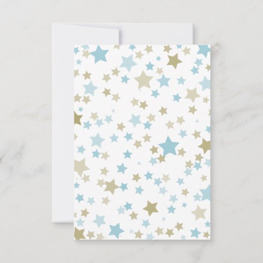 Teddy Bear Balloons Boy Baby shower Dank u Notitiekaartje (Achterkant)