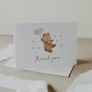 Teddy Bear Balloons Geslacht onthullen - Dank u ka Bedankkaart