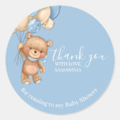 Teddy Bear Balloons Hartelijk dank Ronde Sticker (Voorkant)