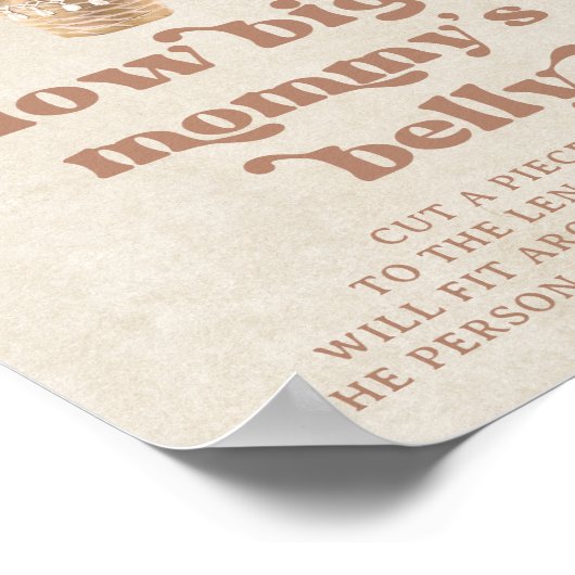 Teddy Bear Balloons Hoe groot is mama's buik Poster (Hoek)