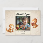 Teddy Bear Balloons Kinder Foto Birthday Bedankkaart (Voorkant)