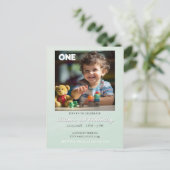 Teddy Bear Balloons Kinder Foto Birthday Briefkaart (Staand voorkant)