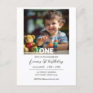 Teddy Bear Balloons Kinder Foto Birthday Briefkaart