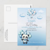 Teddy Bear Balloons Kinder Foto Birthday Briefkaart (Voorkant / Achterkant)