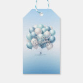 Teddy Bear Balloons Kinder Foto Birthday Cadeaulabel (Achterkant)