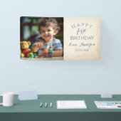 Teddy Bear Balloons Kinder Foto Birthday Spandoek (Beurs)