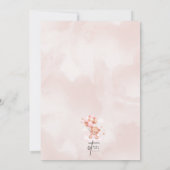 Teddy Bear Balloons Meisjes Baby shower Kaart (Achterkant)