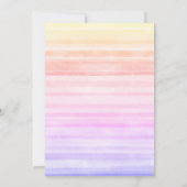 Teddy Bear Balloons Ombre Striped Baby shower Kaart (Achterkant)