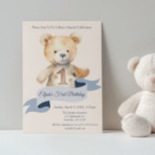 Teddy Bear Banner Boys eerste verjaardag Kaart
