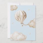 Teddy Bear Barly Wachten Ballon Baby Boy Shower In Kaart (Achterkant)