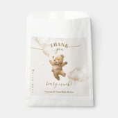 Teddy Bear Barly Wait Air Balloon Baby shower Bedankzakje (Voorkant)