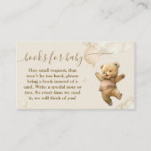 Teddy Bear Barly Wait Air Balloon Baby shower Informatiekaartje (Voorkant)