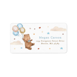 Teddy Bear Barly Wait Baby shower Decor Address Etiket