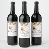 Teddy Bear Barly Wait Baby shower Wine Label Wijn Etiket (Flessen)