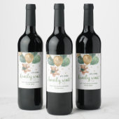 Teddy Bear Barly Wait Baby shower Wine Label Wijn Etiket (Flessen)