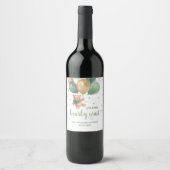 Teddy Bear Barly Wait Baby shower Wine Label Wijn Etiket (Voorkant)