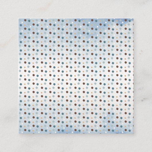 Teddy Bear Barly Wait Boy boekt Baby shower Informatiekaartje (Achterkant)