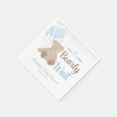 Teddy Bear Barly Wait Confetti Boy Baby shower Servet (Hoek)