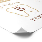 Teddy Bear Barly Wait Milestone Baby 1st Birthday Poster (Hoek)