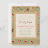 Teddy Bear Bearly Wait Baby shower Kaart (Voorkant)