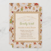 Teddy Bear Bearly Wait Baby shower Kaart (Voorkant / Achterkant)