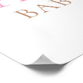 Teddy Bear Bearly Wait Welcome Baby shower Poster (Hoek)