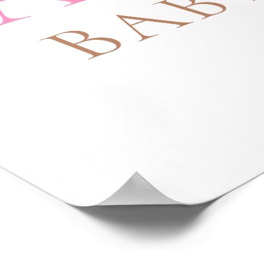 Teddy Bear Bearly Wait Welcome Baby shower Poster (Hoek)