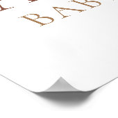 Teddy Bear Bearly Wait Welcome Baby shower Poster (Hoek)