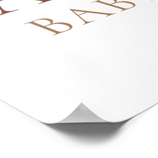 Teddy Bear Bearly Wait Welcome Baby shower Poster (Hoek)